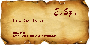 Erb Szilvia névjegykártya