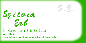 szilvia erb business card